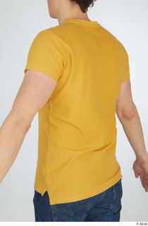 Brett casual dressed upper body yellow t shirt 0004.jpg